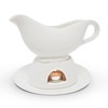 KOVOT 12 Ounce Gravy Boat, Warming Stand & Tray |