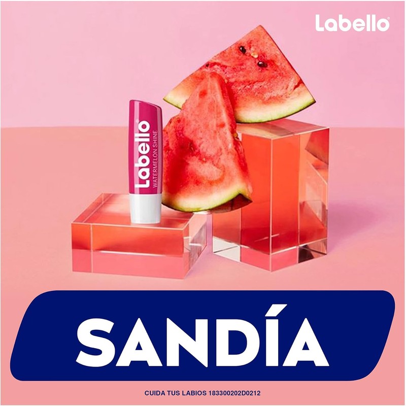 LABELLO Bálsamo labial con color Sandía (4.8g) protector labial con