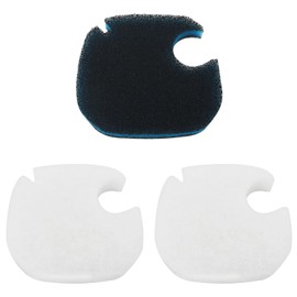 ZZLZX 3PCS Replacement Canister Filter Pads One Black and Two White Aquarium Replacement Canisters Compatible with Aquarium External Filters 2 White 1 with Activated Carbon Filter Pads