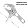 KISPATAI Multifunctional Adjustable Spanner Wrench,6-68mm Opening Wide Jaw Spanners,with Short