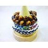Gold Obsidian Bracelet Silver Obsidian Bracelet, Tiger Eye Bead Bracelet,