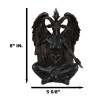 Pagan Occult Sabbatic Goat Idol Baphomet Sitting Meditation Figurine 8"H