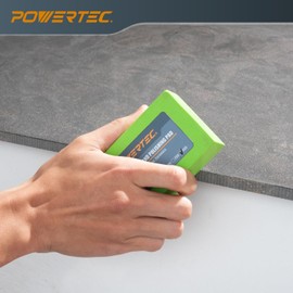 POWERTEC Diamond Hand Polishing Pads Assorted 60/100/ 200/400 Grits 4 Pack, Diamond Sanding Block for Polishing and Grinding Porcelain, Ceramic Tile, Glass, Granite, Stone, Wood & Metal (71907)