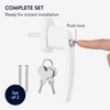 kwmobile Window Handle Lockable - Window Lock with Button and