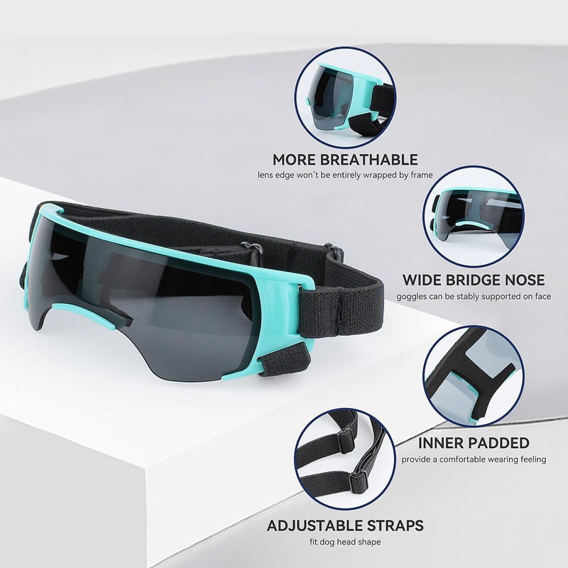 Billionchains Dog Goggles for Small Dog Doggy Goggles with Adjustable