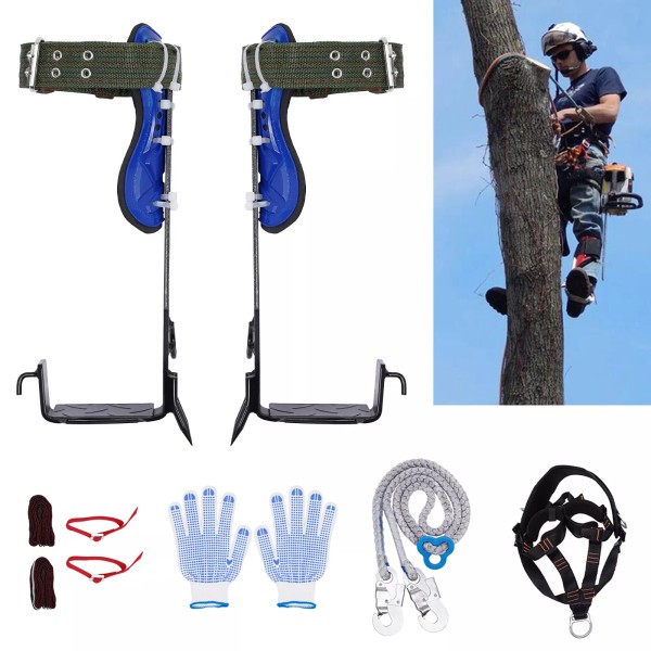 OCASAMI Tree Climbing Gear Assembly with Adjustable Climbing Belt &Spikes