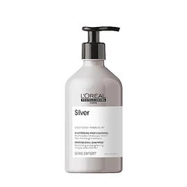 L'Oréal Professionnel Paris Champú Neutralizador Para pelo gris, blanco o rubio claro, Silver, SERIE EXPERT, 500ml
