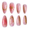 Almond Press on Nails Medium False Nails Pink Fake Nails