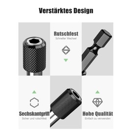 Magnetic Bit Holder, Pack of 3 Mellbree Quick Change Bit Holder 1/4 Inch 60 mm Bit Holder Magnet Suitable for Drill, Screwdriver, Thread Screw from Makita, Metabo, Bosch, Dewalt