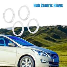 A ABSOPRO Hub Centric Rings 73.1 to 63.4 mm Aluminium Silver Tone (Set of 4)