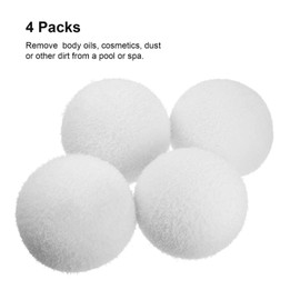 Patelai 4 Pieces Eliminating Ball, Reusable Swimming Pool Filter Sponge Ball, Washable Oil Absorbing Ball for Swimming Pools, Bathtubs, Spas Cleaning