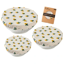 Reusable Bowl Covers for Bread Proofing Baking Embroidered Daisy Linen Cotton Cloth Fabric Washable with Elastic Cover for Food Fruit Salad Eco-friendly (Beige Daisy)
