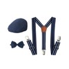 A&J DESIGN Toddler Suspenders and Bow Tie Set Boys Newsboy