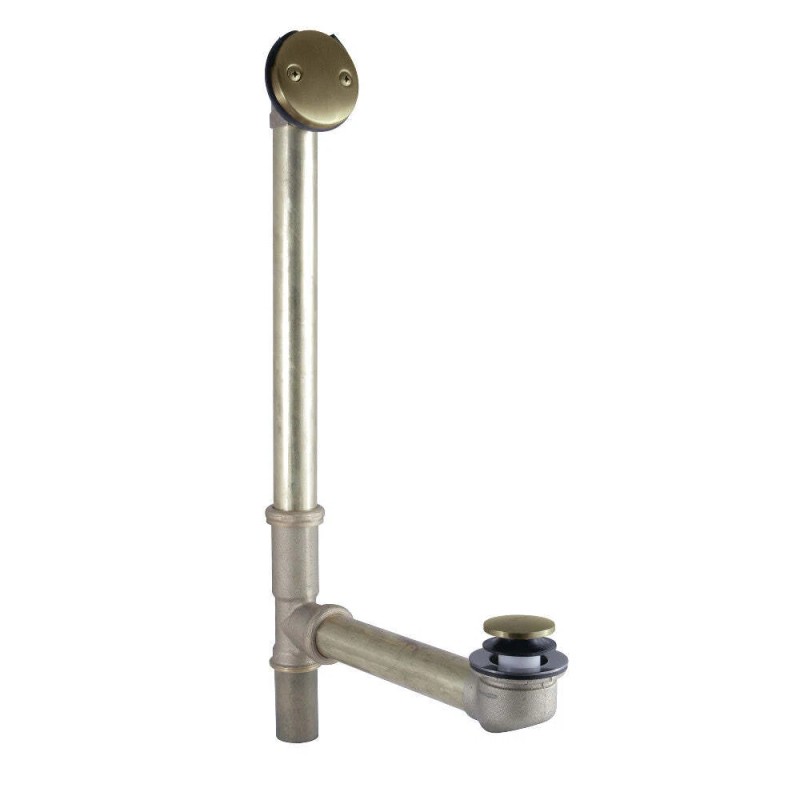 Kingston Brass 16" Bathtub Waste and Overflow Drain - Brushed