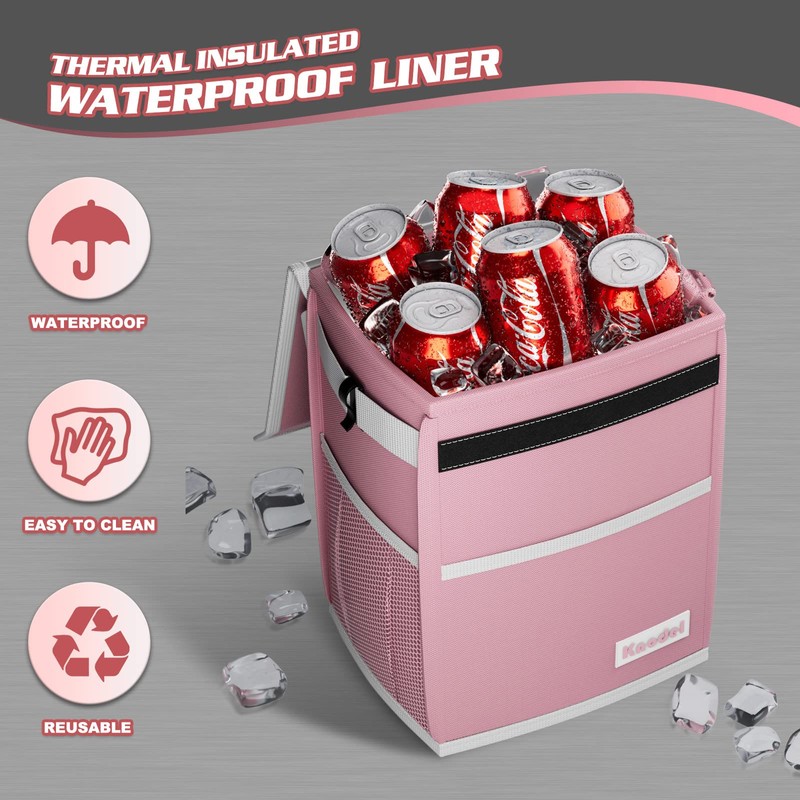 KNODEL Car Trash Can, Waterproof Car Garbage Can, Car Trash