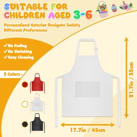 Milifox Kids Apron with Pockets 1 Pack Adjustable Children Chef Apron Art Smock for Painting Cooking Baking Craft Kitchen Classroom(White)