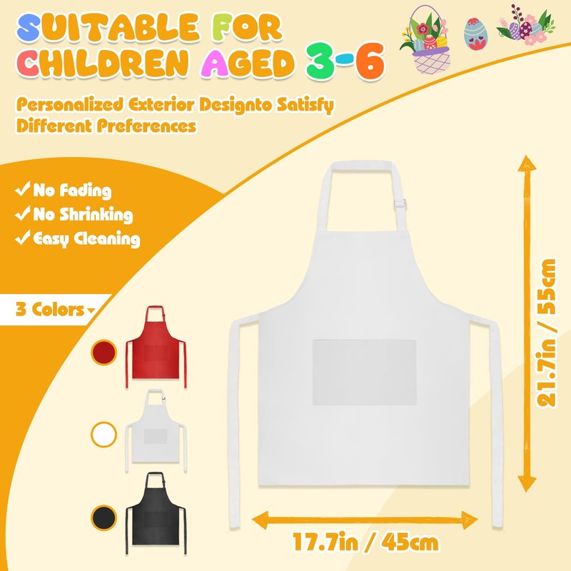 Milifox Kids Apron with Pockets 1 Pack Adjustable Children Chef