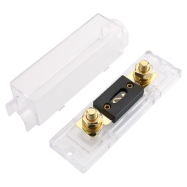 Baomain 1-Pack 40A ANL Fuse Holder Kit with Fuse - Gold-Plated Terminals, for Car Audio, Amplifiers, 12V/24V DC Systems, Compatible with 0/2/4 AWG Wires