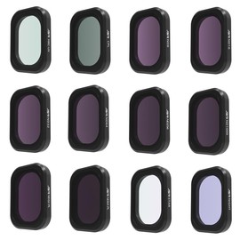 Coyktonty Osmo Pocket 3 Filter,Lens Filter Kit for DJI Pocket 3,Waterproof Magnetic Design (UV+CPL+ND8 16 32 64 256 1000+NDPL 32/64+Star+Night)