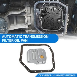 ACROPIX Automatic Transmission Filter Kit CVT Oil Cooler Filter Oil Pan Gasket Kit Fit for Toyota Corolla 2009-2019 No.353300W020/353300W021 - Pack of 2