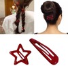 KPTENG 20pcs Cute Cool Red Star Hair Pins Hair Duck