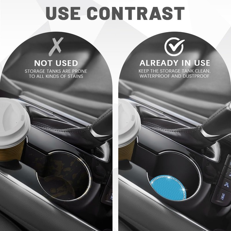 Wedcool 4 PCS Bling Car Cup Coaster, Car Cup Holder