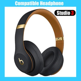 Studio 3 Headband Replacement Cover Parts Accessories Studio3 Arch Head Band Repair Kit Compatible with Studio 3.0 / Studio 2.0 Wireless Top Headband. (Midnight Black)