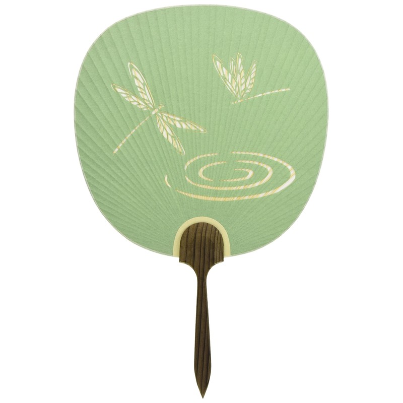 Shiomidan Fan, Made in Japan, Uchiwa, Autumn Sky (Green), One