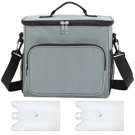 DAVBNM Soft Cooler Bag, 10L Large Cool Bag, with Ice Box, Thermal Food Delivery Bag, Insulated Picnic Lunch Bag, Reusable Insulation Shopping Bags, for Lunch Picnic Camping BBQ Beach Outdoor