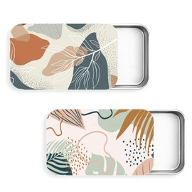 Gerkia 2Pack Travel Floss Picks Case, Refillable Portable Floss Pick Holder and Dispenser, Small Tin Box Containers.