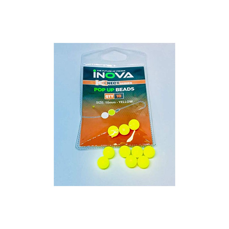 Inova Pop Up Floating Beads Yellow 10mm / Leeda
