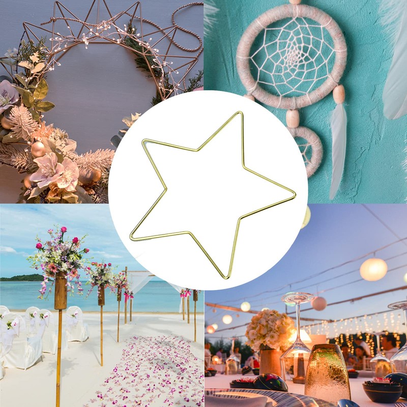 12 Pieces Metal Hoop Rings for Dream Catcher Making, Moon,