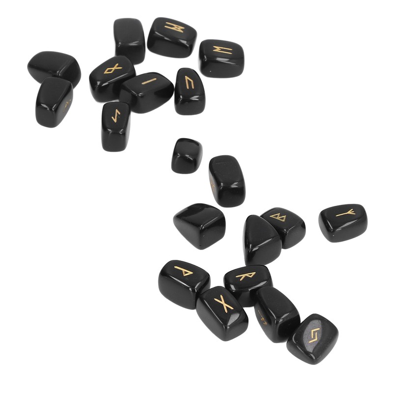 Rune Stones Ancient Rune Fine Workmanship Stylish Appearance Obsidian Material