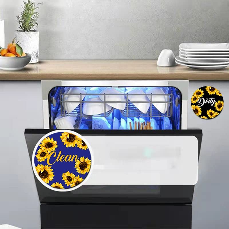 Dishwasher Magnet,Clean Dirty Sign Indicator- Double Sided Magnet with Magnetic
