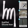 BriskSpring Bidet Hose Replacement, Ultra-Soft Silicone Shower Hose, 47 Inch