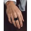 Bandmax Gemstone Signet Rings for Men, Stainless Steel Sovereign Ring