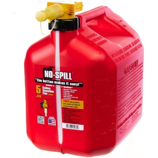 Generic 2-Pack 5 Gallon Gasoline Cans - Red, Plastic, No-Spill