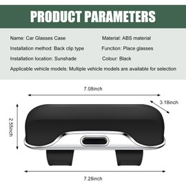 Ferianl Sunglass Holder for Car Visor, Multi-Functional Auto Sun Visor Eyeglass Holder, Shockproof Dustproof Sunglasses Protective Storage Case, Universal for Vehicle, Sedan, Truck