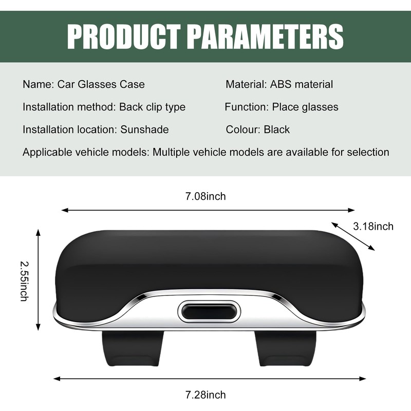 Ferianl Sunglass Holder for Car Visor, Multi-Functional Auto Sun Visor