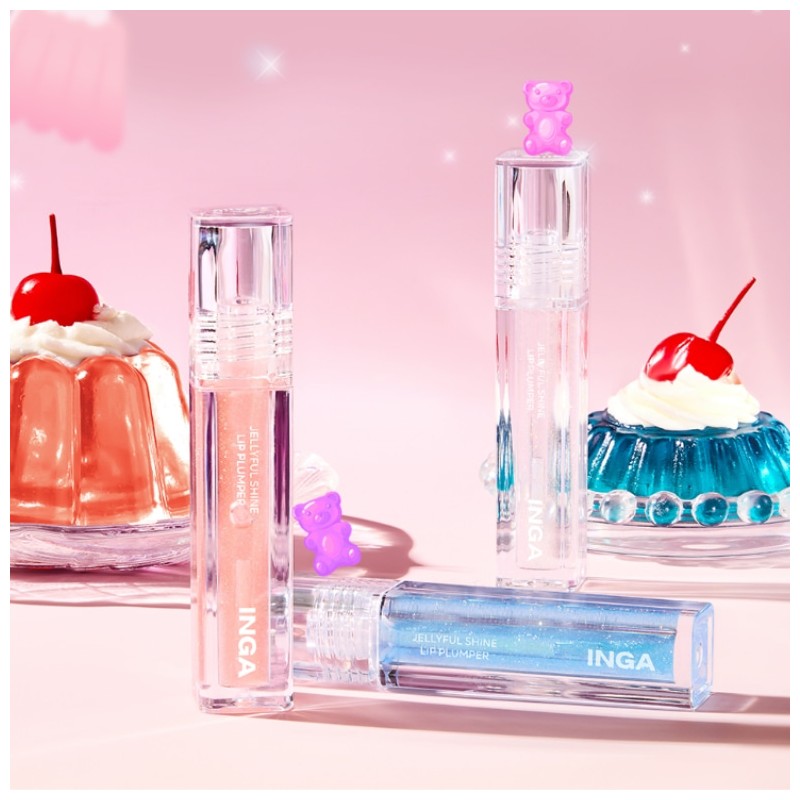 INGA Jellyful Shine Lip Plumper 3.5g, Color:Peach Fizz