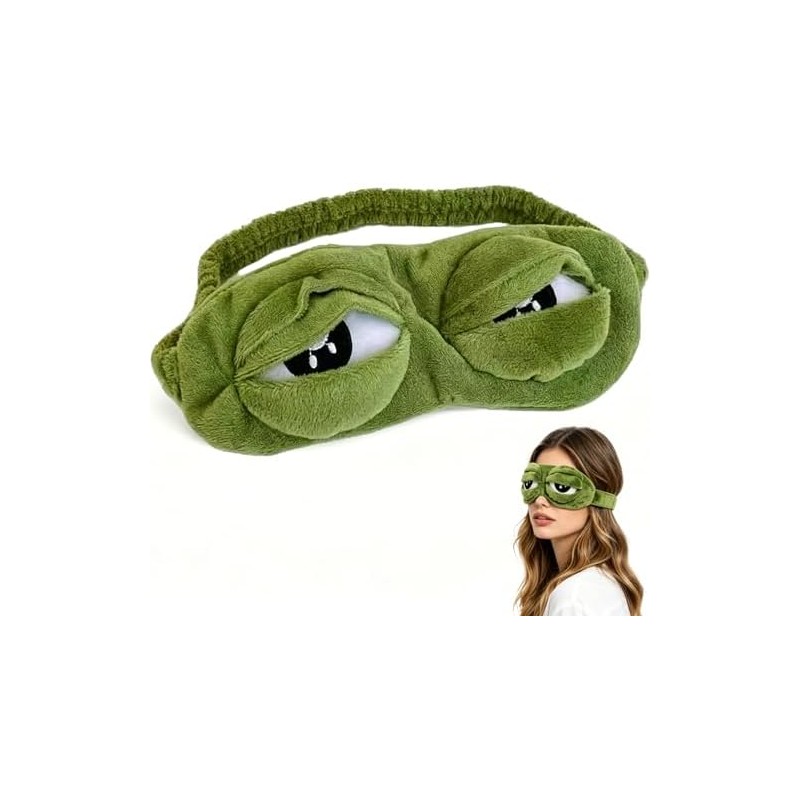 3D Frog Sleep Mask, Frog Eye Mask for Sleeping, Adjustable
