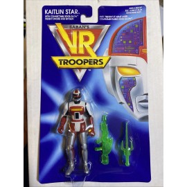 Kenner 1994 Saban's VR Troopers Kaitlin Star With  Edge-Glow Trident Sword Ray Gun New