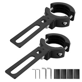 Motorcycle Headlight Mount Brackets 20-38 mm Adjustable Motorcycle Light Holder - Motorcycle Headlight Holder Aluminium Tube Clips for Additional Headlights and Fog Lights (2 Pieces)