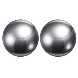 sourcing map Pack of 2 Ball Bearing Balls, 34 mm Diameter, G10 Precision Metal Balls, Ball Bearings, Steel Balls for Bicycles, Skateboard, Wheels, Silver