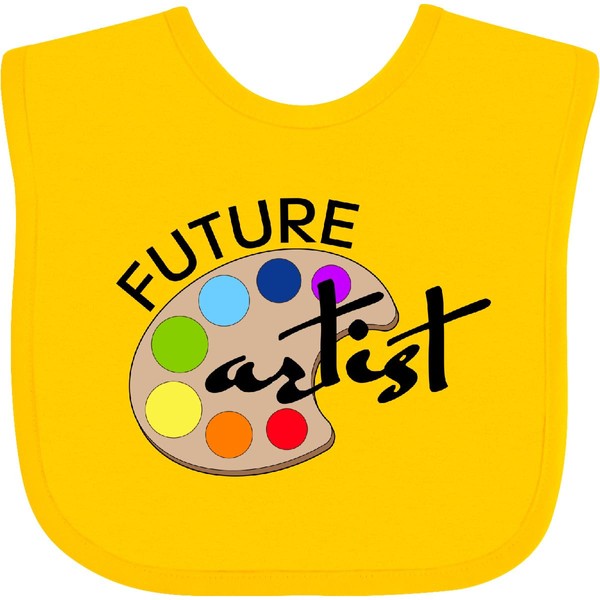 inktastic Future Artist with Paints Baby Bib Yellow 2a77d