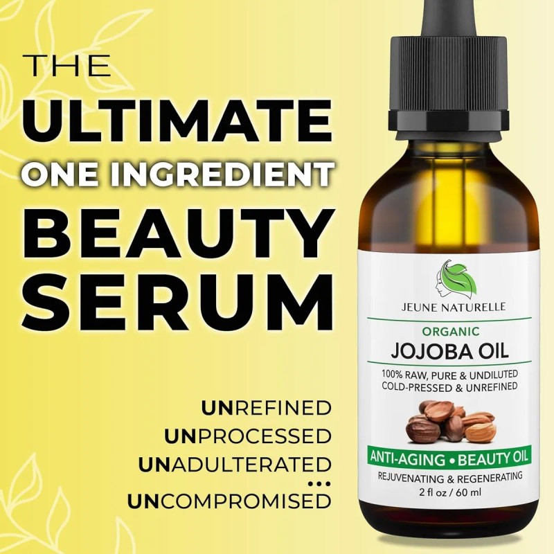 Aceite De Jojoba Jeune Naturelle, 60 Ml, Orgánico, Prensado Jojoba