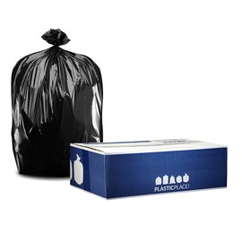 Plasticplace 40-45 Gallon Trash Bags On Rolls 1.2 Mil, 40"w X 46"h, 100 Count
