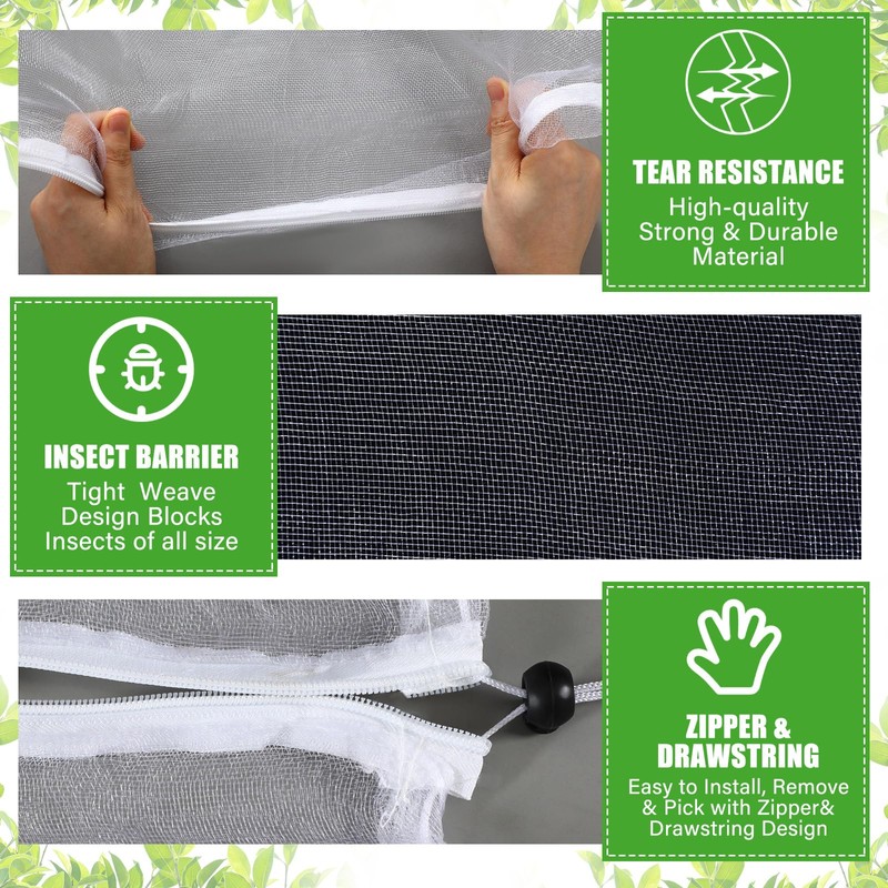 Vincreem 10 x 10 FT Large Fruit Tree Netting Bags