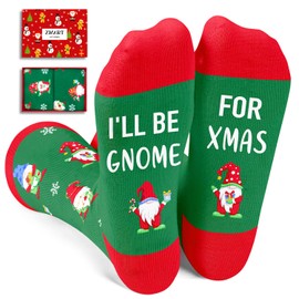 Zmart Christmas Gifts Stocking Socks For Boys Girls - Secret Santa Socks Gnome Gifts for Kids, Xmas Stocking Stuffers For 4-6 Years