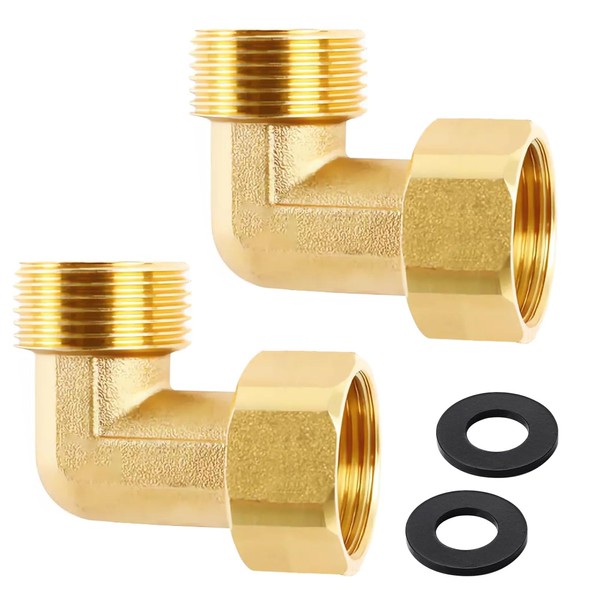 2 pieces 3/4 inch brass movable fitting, 3/4 inch female
